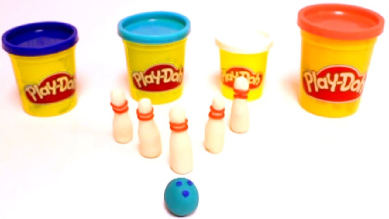 Play Doh Bowling Game Playdough Bowling Game - YouTube