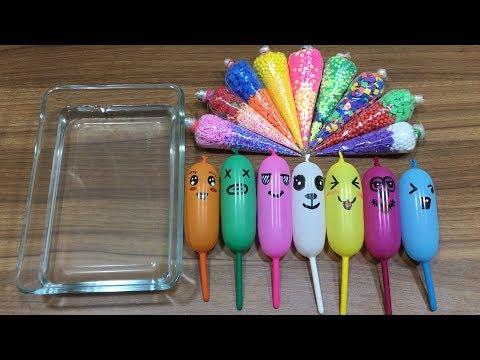 Mixing Random Things into Clear Slime !!! Relaxing Slime with Funny Balloons | Slime Videos #159