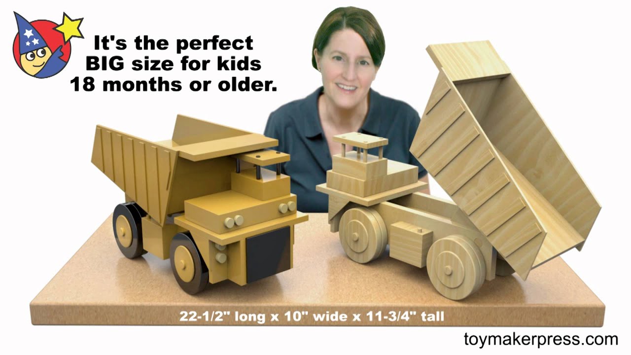 Wood Toy Plans - Giant Coal Mine Truck - YouTube
