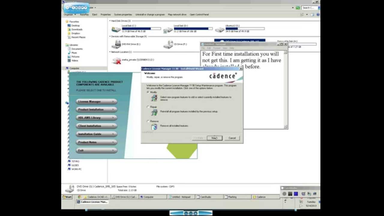 Installation Video Cadence Orcad 16.5 Shooters-Part 2 - YouTube