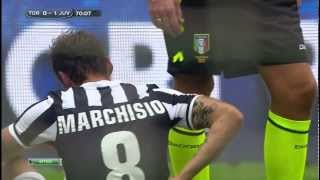 Meggiorini pugno a Marchisio