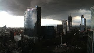 Tormenta con Shelf Cloud en Ciudad de México 24 de mayo 2014 Vista 4 webcams.