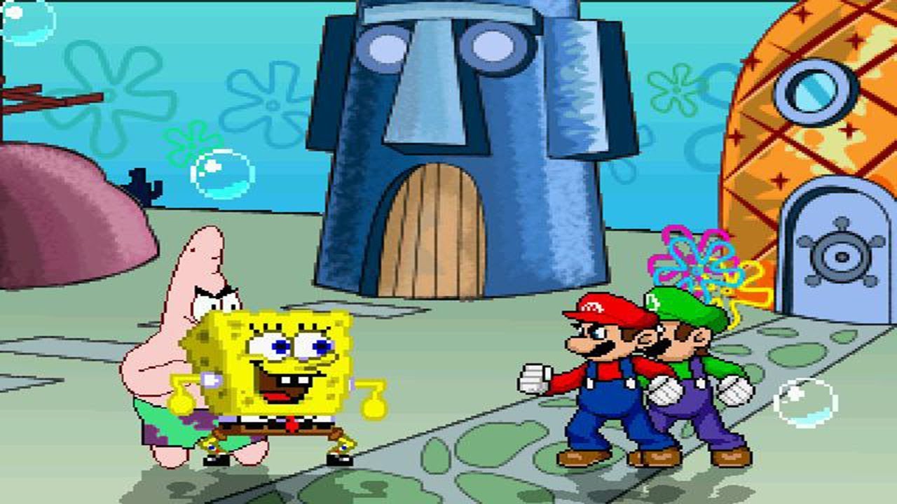 Super,Mario,&,Spongebob,vs,CDI,Mario,&,Spongebob,2.0,MUGEN,Battle!!...