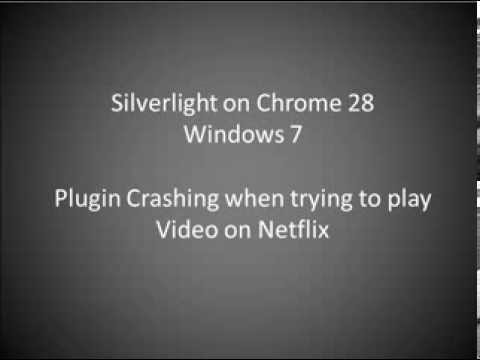 silverlight plugin chrome crash