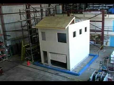 Two Story Wood Frame Building Shake Table Test - YouTube