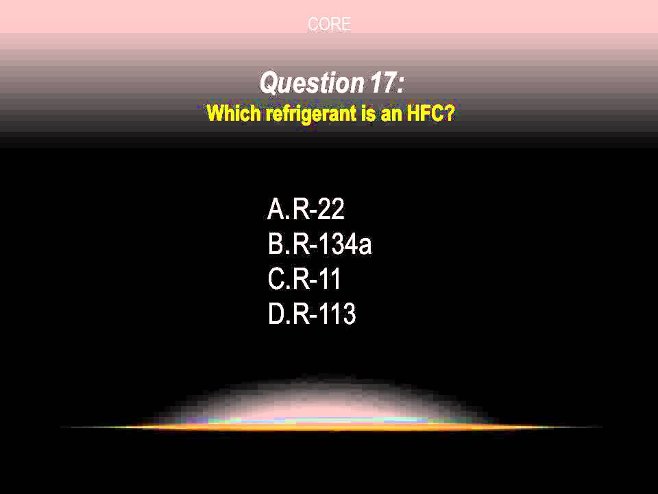 EPA CFC 608 Core Practice Test Questions YouTube
