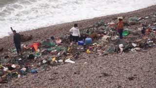 Chesil Beach Storming - The Aftermath (Jan.10,2014)