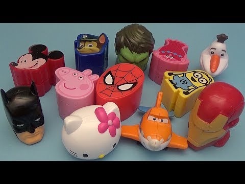 Surprise Egg Opening Memory Game for Kids! Disney Batman Hello Kitty Peppa Pig!