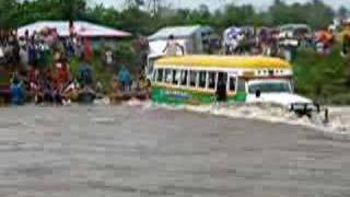 Samoa bus river crossing