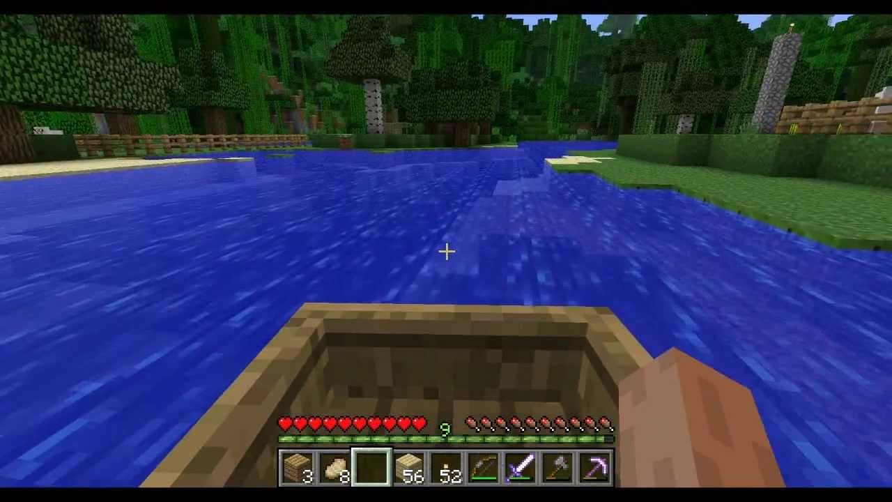 Minecraft: How to Make and Sail a Boat - YouTube