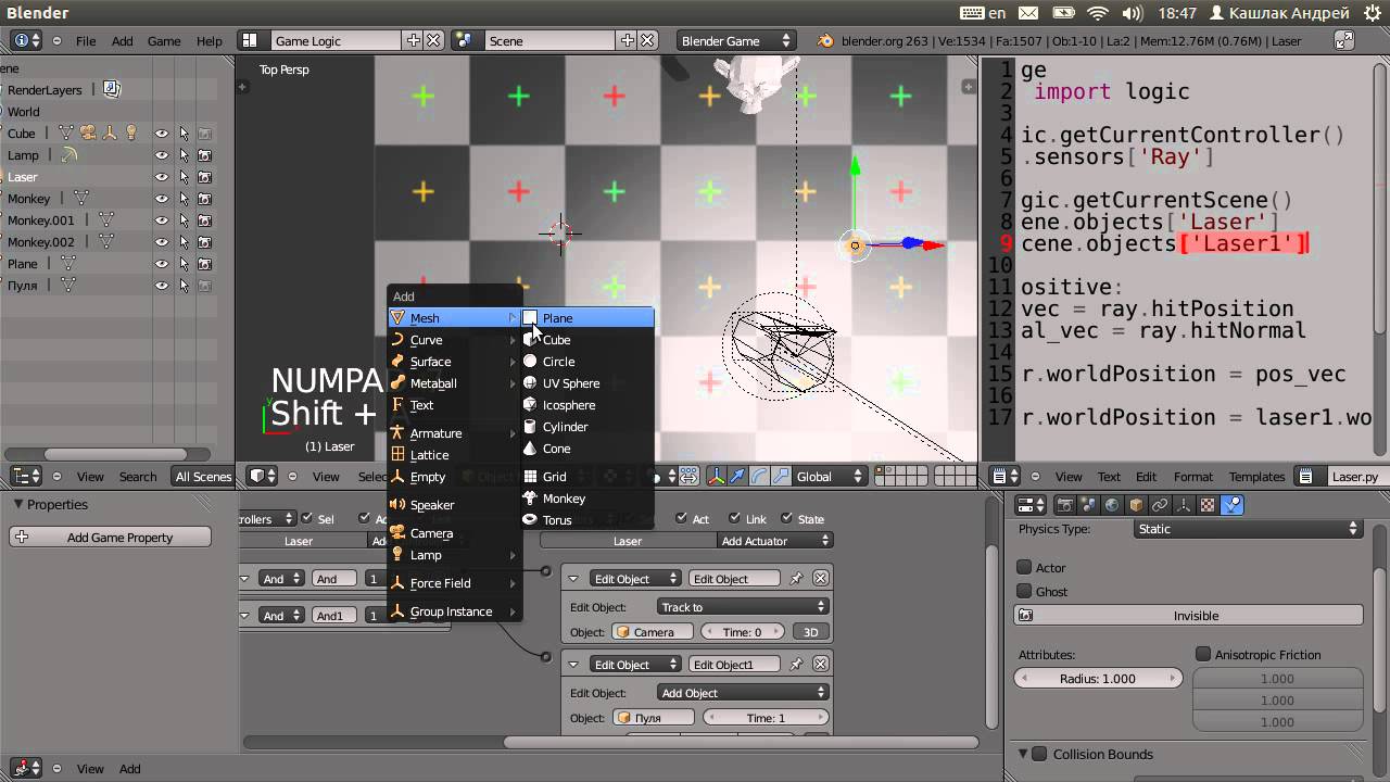Как сделать свою игру в blender Как сделать свою игру в blender