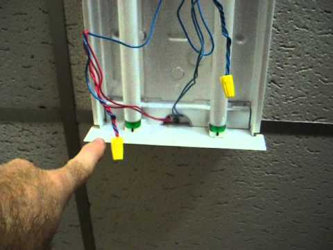 T8 two 4ft lamp ballast upgrade from old T12 (VID5 ) - YouTube
