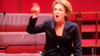 Screaming LNP Member of Parliament Michaelia Cash