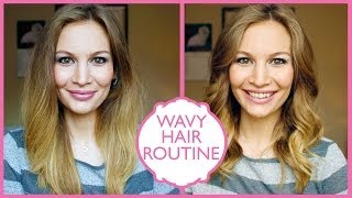 Straight to Wavy Hair Routine!