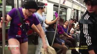 Viaje en metro sin pantalones 2014 (Video Oficial) México - Global No Pants Subway Ride #NoPantsMX