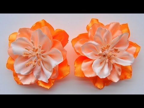 Цветы на резинке мастер класс