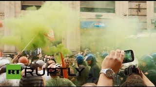 Демонстрации в Риме закончились столкновениями с полицией
