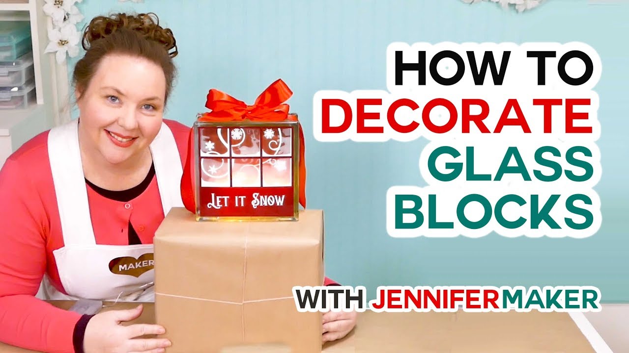 How To Decorate Glass Blocks With Lights And Vinyl With Your Cricut