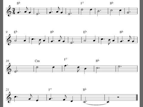 Silent Night - Christmas trumpet sheet music score - YouTube