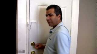 Protector de puerta de cadena de puerta sayayo con bloqueo antirrobo de primavera prensa Pegamento installatio 