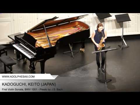 Dinant 2014 - Kadoguchi, Keito - First Violin Sonata, BWV 1001 - Presto by J.S. Bach