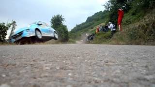 ADAC Rallye Deutschland crash Opel Adam car to Simone Campedelli car