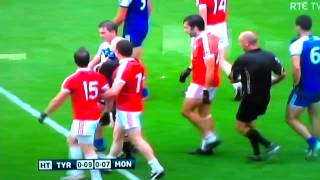 Dessie Mone punched by Tyrone players