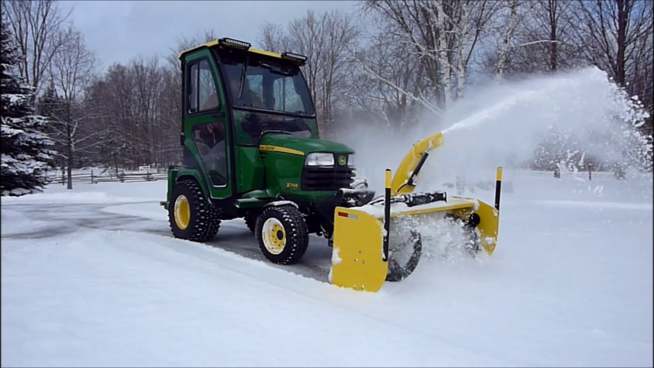 John Deere X748 54 Inch Snow Blower Quick Cleanup Youtube 6776