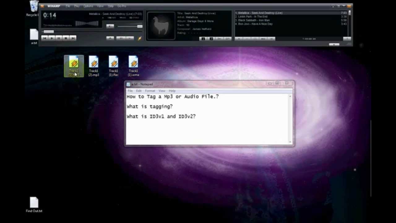 How to use Winamp to auto tag mp3 or audio files - YouTube