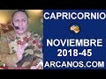 Video Horscopo Semanal CAPRICORNIO  del 4 al 10 Noviembre 2018 (Semana 2018-45) (Lectura del Tarot)