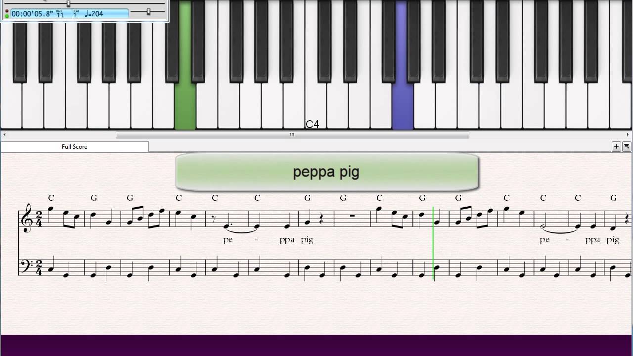peppa pig keyboard play