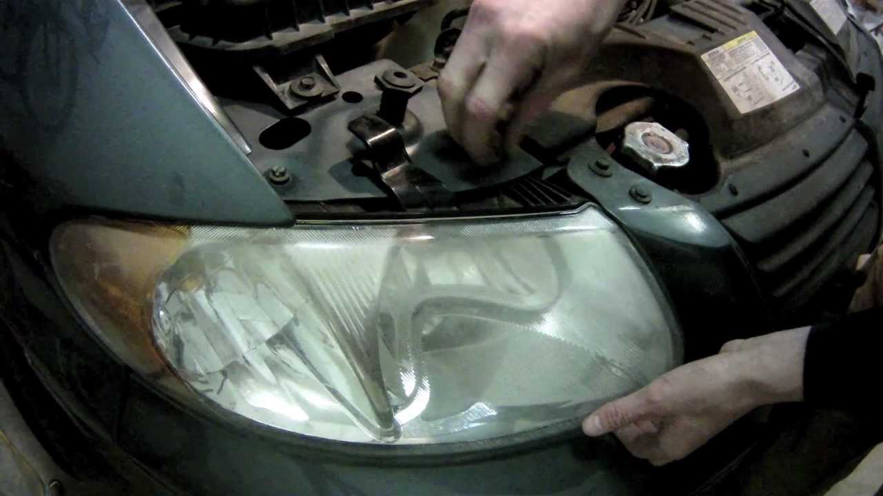 How to Install Headlight Bulbs in a Dodge Caravan - YouTube