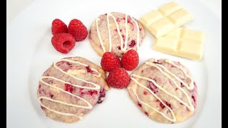 Cookies mit Himbeeren & weißer Schokolade (Raspberry & White Chocolate Cookies)