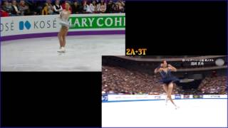 浅田真央(mao asada) 2013-14FSと2012-13FSのジャンプ前繋ぎ要素の比較！