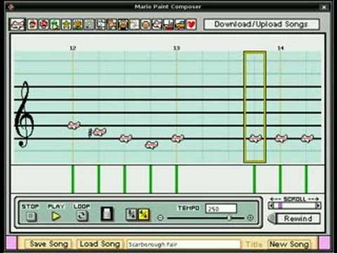 Scarborough Fair on Mario Paint Composer.