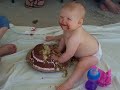 First Birthday Cake - Funny Baby - Specials ecards - Birthday Greeting Cards