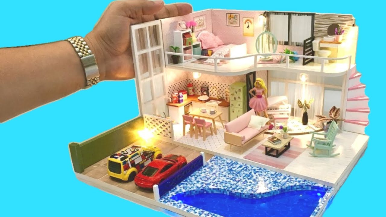 barbie doll house swimming pool