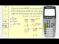 Continuous Interest Formula