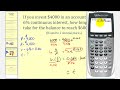 Continuous Interest Formula