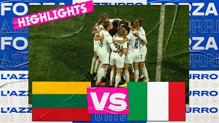 Highlights: Lituania-Italia 0-5 - Femminile (26 ottobre 2021)