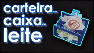 Como fazer uma carteira com caixa de leite - How to make a wallet with milk carton