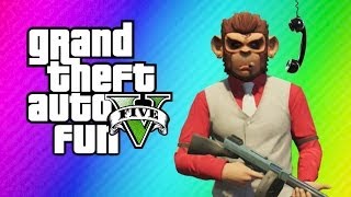 GTA 5 Online Funny Moments - Vanoss Vs. Bicycle, Launch Glitch, Lui Calibre Prank Calls his Mom!