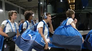 Italia-Portogallo: l’arrivo delle Azzurre allo stadio Franchi