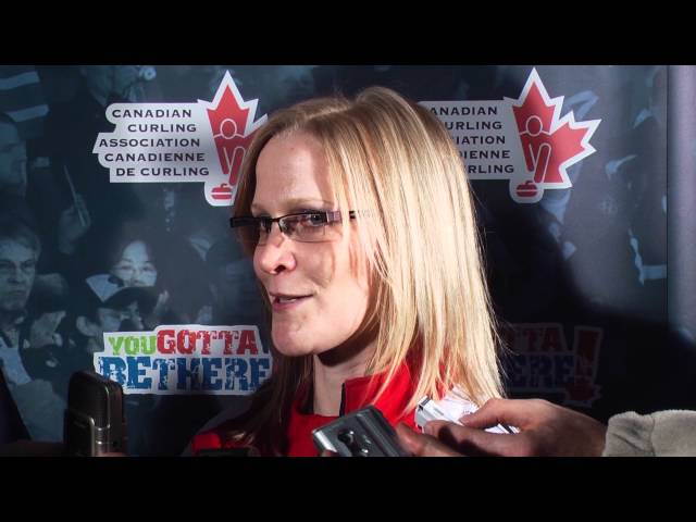 2012 Scotties Tournament of Hearts Draw 10 Media Scrum