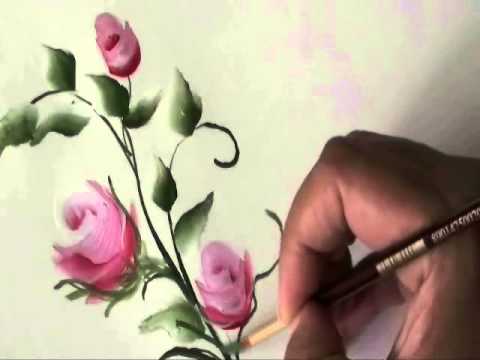 How to paint roses - YouTube