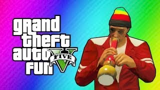 GTA 5 Online Funny Moments - Carlos, Tripping out, Under Map Glitch, Balancing Helicopters!