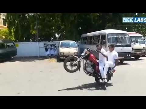 Funny bike rider