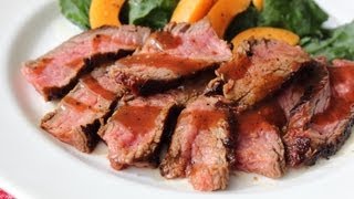 Beerbecue Beef Flank Steak - Grilled Flank Steak with Beer Barbecue Sauce - Father's Day Special