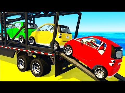 Small CARS Transportation and Spiderman in Funny Cartoon for Children and Kids Nursery Rhymes