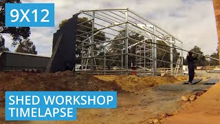 Time-lapse Video of Roys Steel Construction a Shed